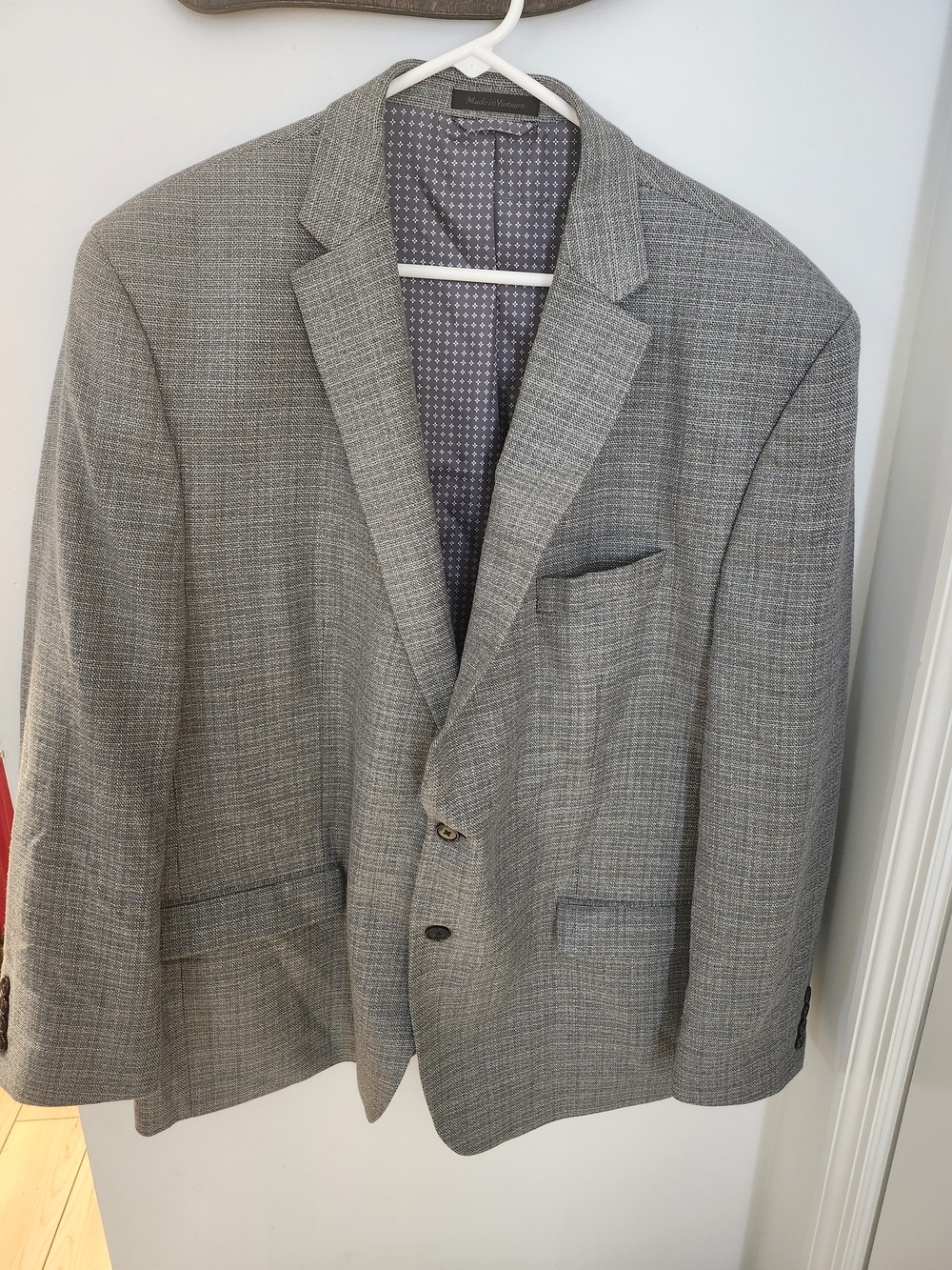 Chaps Gray Patterned Sport Coat Blazer